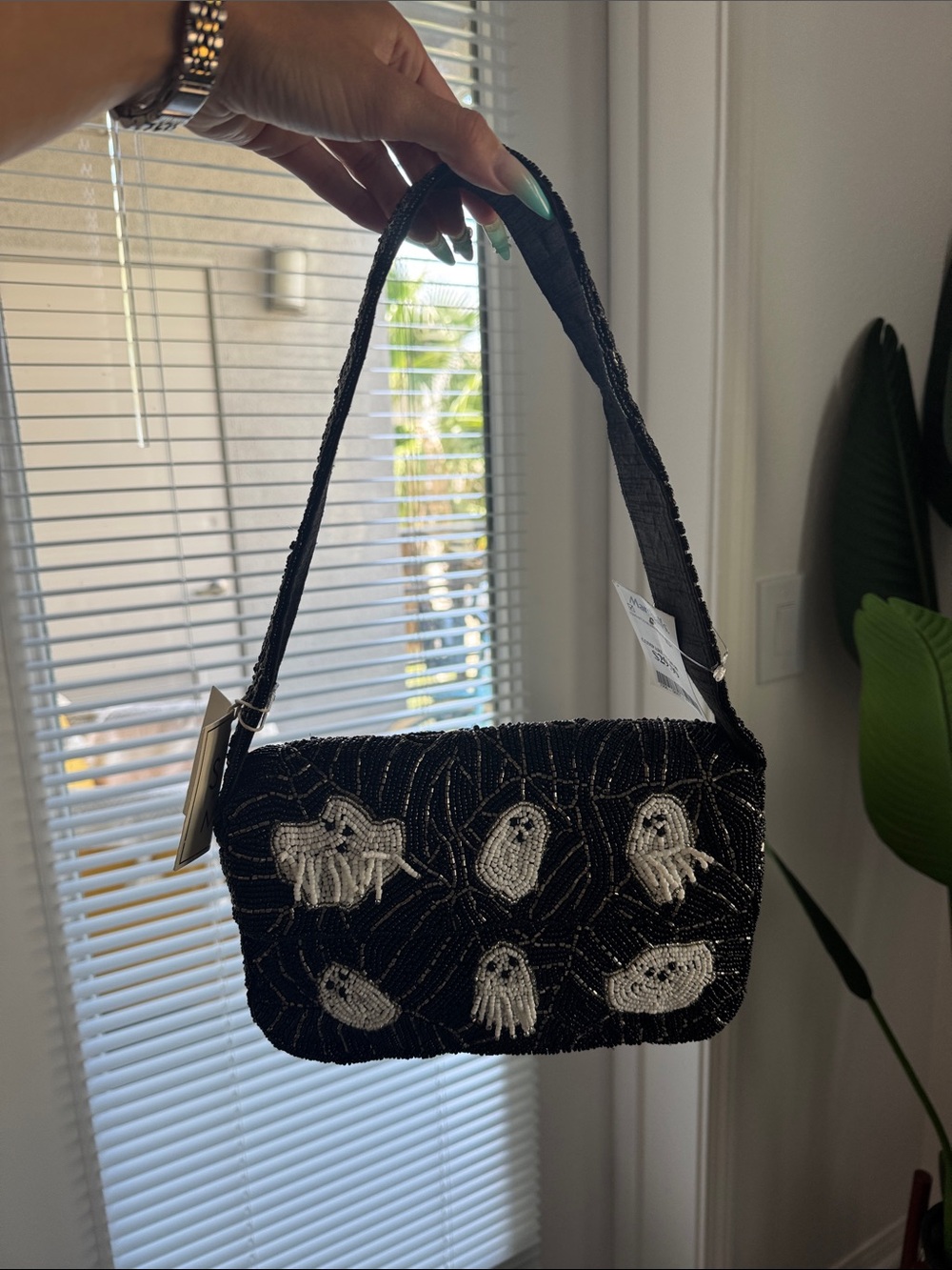 Sol and Mer Ghost beaded bag